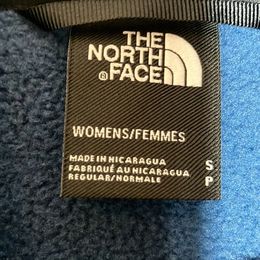 THE NORTH FACE tundra women's fleece jacket full zip soft size small blue black‎